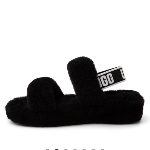 Womens UGG Oh Yeah Slide Sandal - Black - Picture 4 of 13